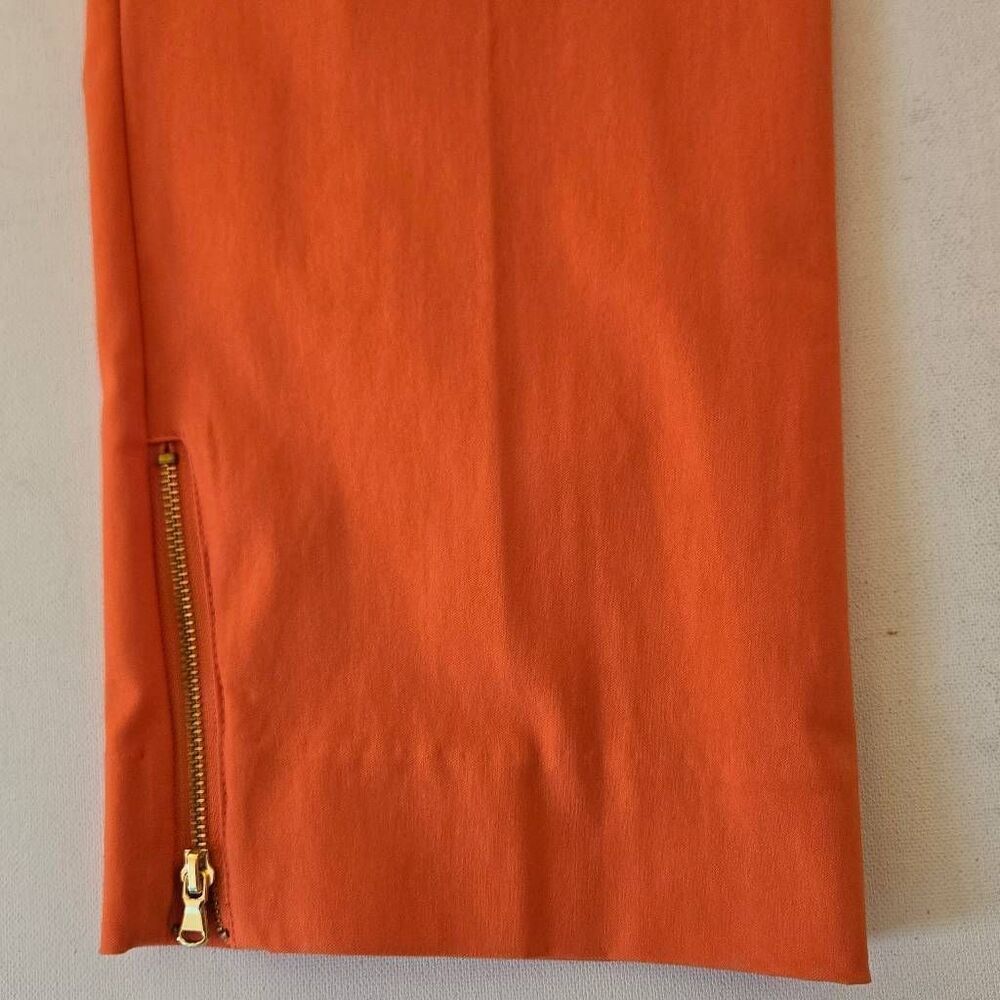 Peck & Peck Womens Zipper Ankle Pull-on Capri Pants Orange Size 12 - Picture 6 of 11